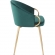Claire Dining Chair in Emerald Green Velvet & Gold Metal